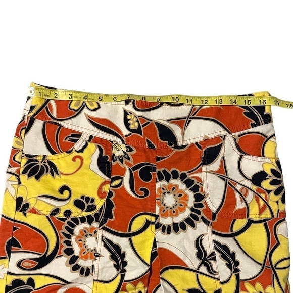 *CLEARANCE* Ann Taylor retro print yellow red linen blend pencil skirt size 8 - Picture 8 of 9
